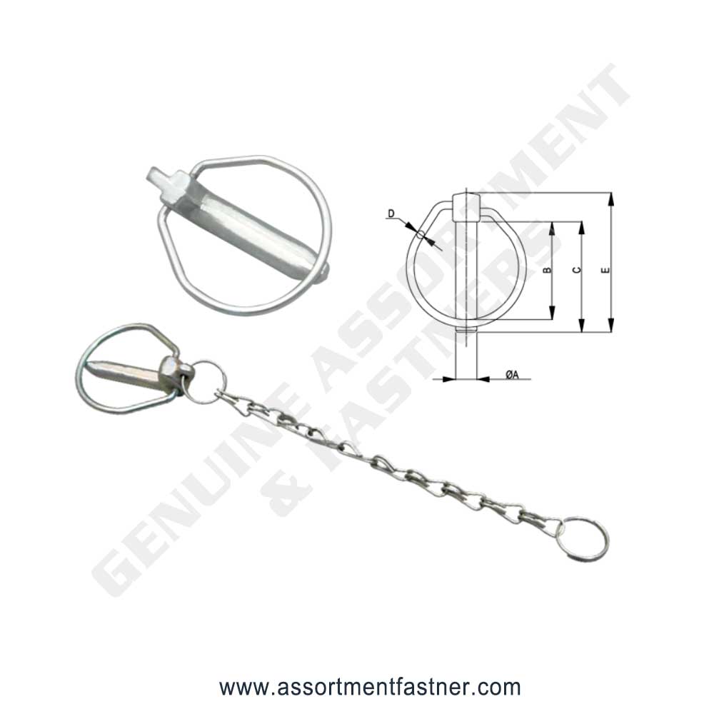 FORGED LINCH PIN WITH CHAIN & Without CHAIN Suppliers Distributors in Ontario Canada USA Agriculture Equipment Spare Parts Supply Chain