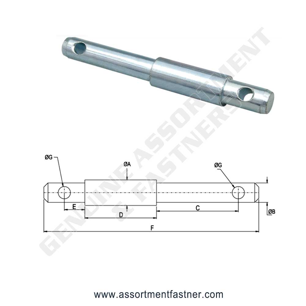 DOUBLE IMPLEMENT MOUNTING PIN (TYPE- B) Suppliers Distributors in Ontario Canada USA Agriculture Equipment Spare Parts Supply Chain