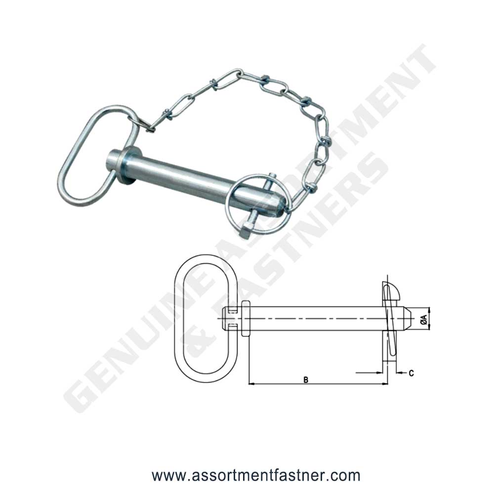 HITCH PIN WITH CHAIN AND LINCH PIN Suppliers Distributors in Ontario Canada USA Agriculture Equipment Spare Parts Supply Chain