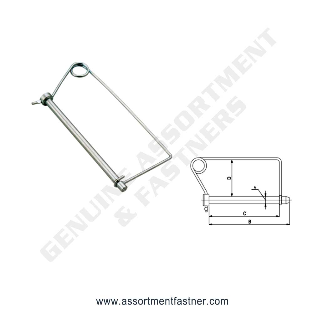 SAFETY LOCK HITCH PIN (STANDARD DUTY) Suppliers Distributors in Ontario Canada USA Agriculture Equipment Spare Parts Supply Chain