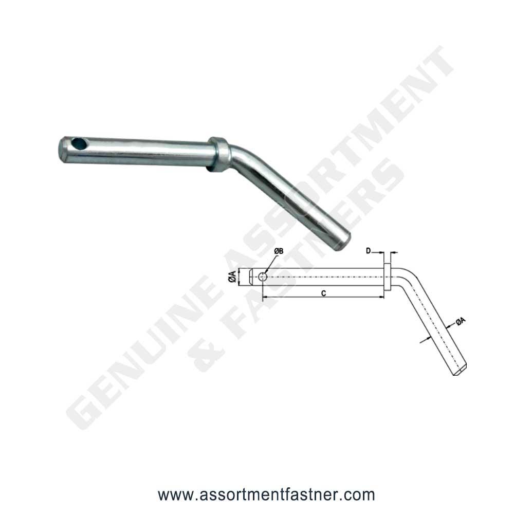 BENT HITCH PIN WITH COLLAR Suppliers Distributors in Ontario Canada USA Agriculture Equipment Spare Parts Supply Chain