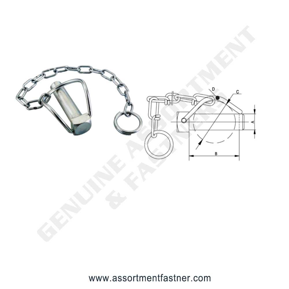 SQUARE HEAD LINCH PIN WITH CHAIN FOR PIPE Suppliers Distributors in Ontario Canada USA Agriculture Equipment Spare Parts Supply Chain