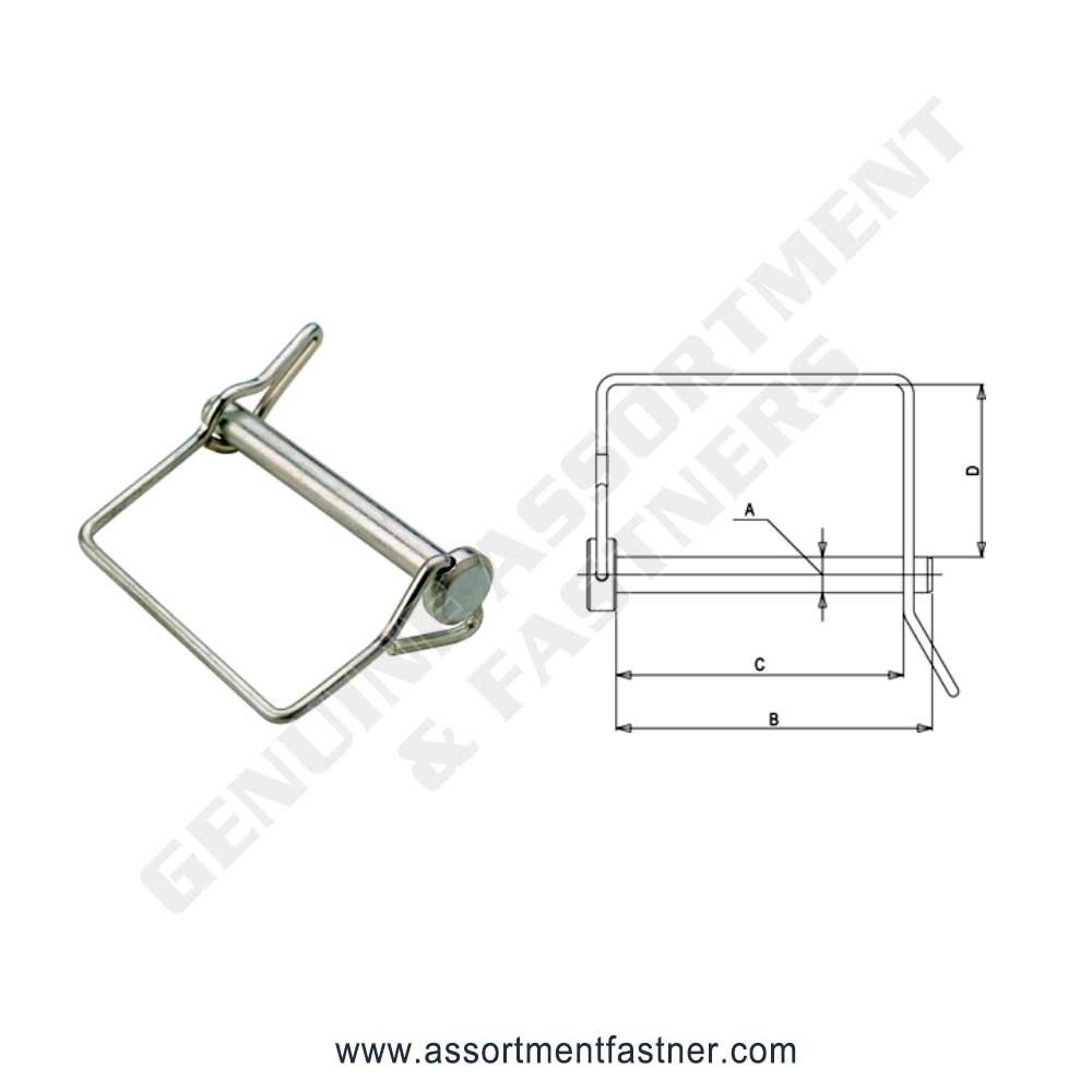 TAB LOCK PIN SINGLE WIRE (ROUND OR SQUARE) Suppliers Distributors in Ontario Canada USA Agriculture Equipment Spare Parts Supply Chain