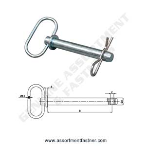 HITCH PIN WITH HAIR PIN (OVAL HANDLE) Suppliers Distributors in Ontario Canada USA Agriculture Equipment Spare Parts Supply Chain