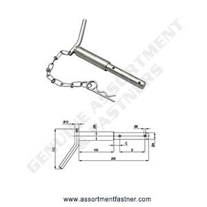 BENT HANDLE HITCH PIN (DOUBLE MOUNTING) Suppliers Distributors in Ontario Canada USA Agriculture Equipment Spare Parts Supply Chain